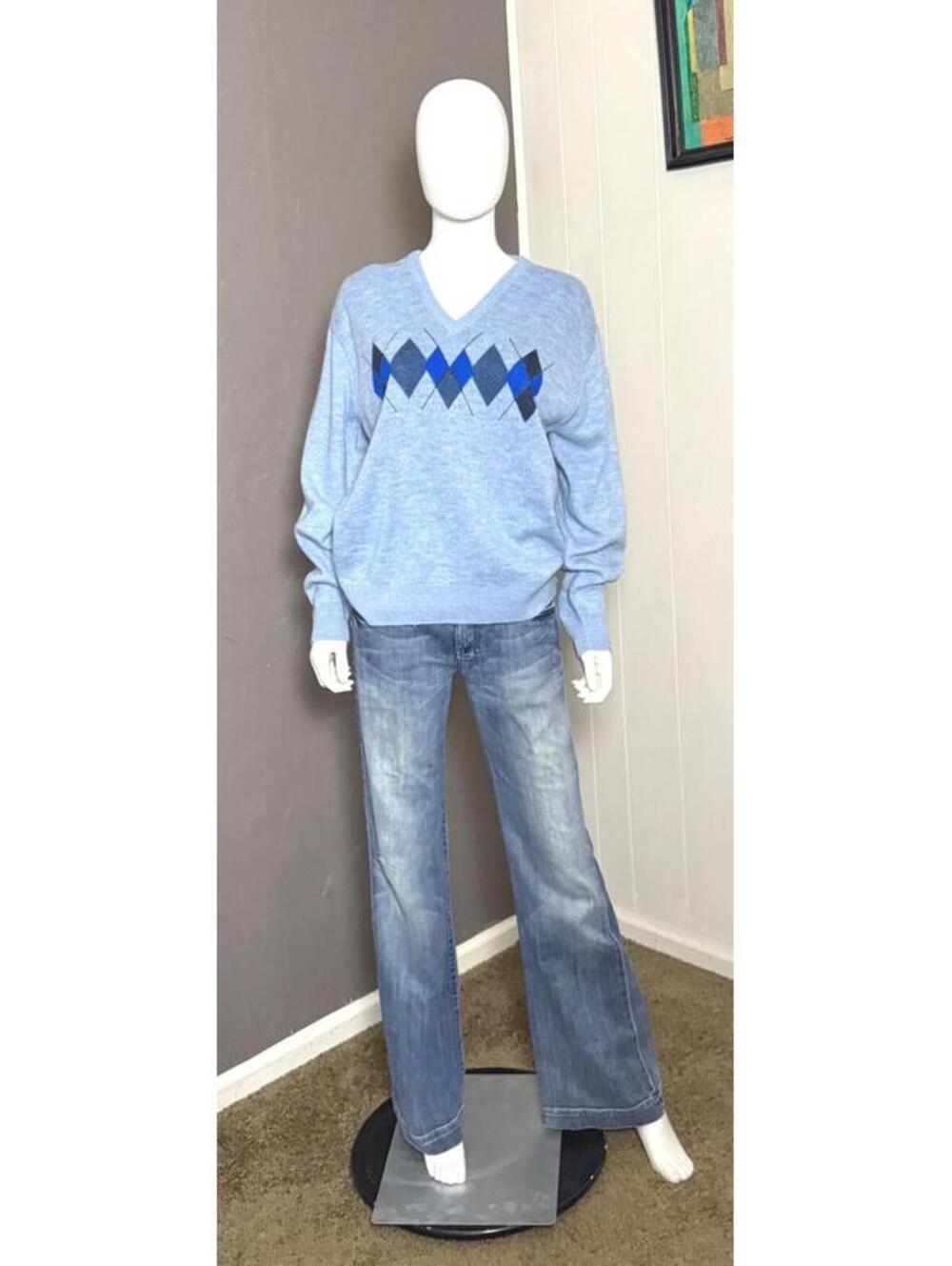 1970's Pullover Argyle Sweater from Etonic size M/L
